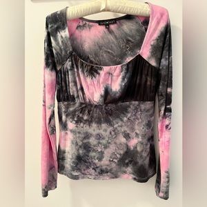 Tie dyed knit top